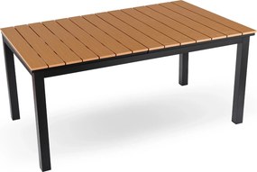 Záhradný stôl obdĺžnikový JOY 140 – 180 cm rozkladací sivý dub/čierna