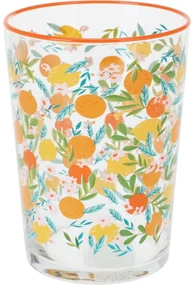 4-dielna súprava pohárov Flowers & Fruits 510 ml, oranžová