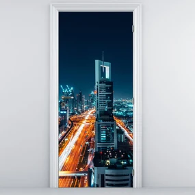 Fototapeta na dvere - Dubajská noc (95x205cm)