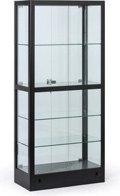 Presklená vitrína, 1800 × 800 × 400 mm, čierna