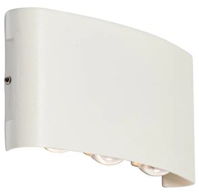 Vonkajšie nástenné svietidlo biele vrátane LED 6 svietidiel IP54 - Silly