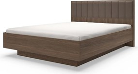 Čalúnená posteľ Amaro G 160x200 s úložným priestorom a kovovým rámom, dub dunin