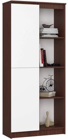 Regál Rexa 80 cm 1 skrinka a 4 police wenge/biela