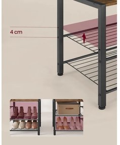 Stojanový vešiak NAVOR hnedá/čierna