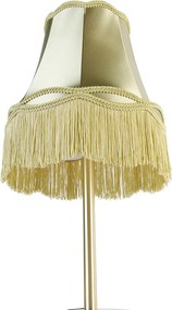 Klasická stolná lampa mosadz s tienidlom Granny zelená 30 cm - Simplo