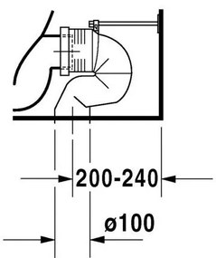 DURAVIT Starck 3 WC misa kombi s Vario odpadom, 370 mm x 395 mm x 655 mm, s povrchom WonderGliss, 01280900001