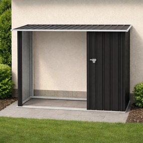 Záhradný domček BestBerg BBSH-002A / 2,6 m² / 249 x 160 x 103 cm / antracitová/biela