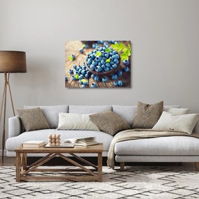 Sklenený obraz - Čučoriedky (70x50 cm)