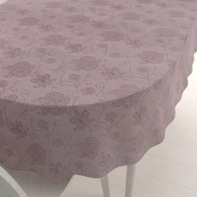 Biante Teflónový oválny obrus TF-077 Kvetované ornamenty na staroružovom 100x140 cm