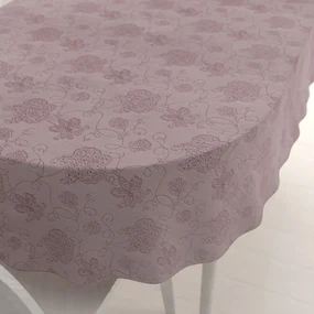 Biante Teflónový oválny obrus TF-077 Kvetované ornamenty na staroružovom 120x200 cm