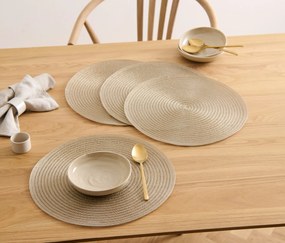 Prestierania, 4 ks, okrúhle, zlatá farba