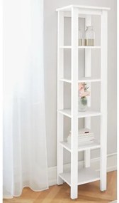 LIVARNO LIVING Regál vo vidieckom dizajne s 5 priehradkami Stockholm, biela farba (100321381)