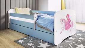 XXXLutz POSTEĽ PRE DETI A MLÁDEŽ 80/160 cm, modrá, biela MID.YOU - Detské izby - 002142000247