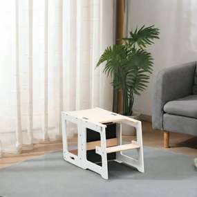 Učiaca veža 3v1 Mooby 35 naturálna / biela