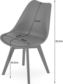 AKCIA Čierno-biela stolička BALI MARK s čiernymi nohami II. akosť