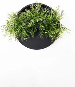 Kvetináč na stenu MURA, sklolaminát, Ø 40 cm, čierna