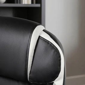 Vintino kancelárska otočná kožená stolička RONALD čierna