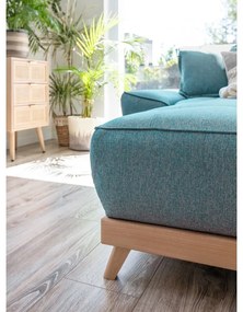 Tyrkysovomodrá rozkladacia rohová pohovka (variabilná) Dazzling Daisy – Miuform