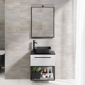 BATH DELUXE 01-060-05-02-00 - Kúpeľňové zrkadlo BORGSTED 60x80 cm čierna