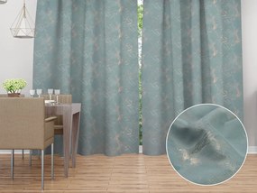 Biante Zamatový záves Isabela IBL-020 Zlatý/dymový mramor na svetlo modrosivom - šírka 270 cm 270x200 cm