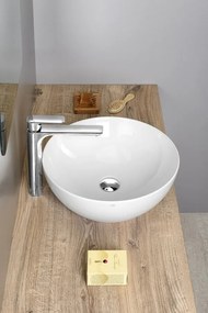 GSI GSI, PURA keramické umývadlo na dosku, priemer 42 cm, biela lesk ExtraGlaze, 885111