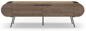 TV stolík v dekore orecha v prírodnej farbe 195x57 cm Saluso – Marckeric