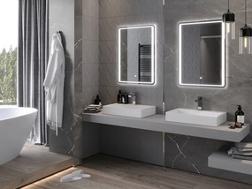 Mexen Zusa, LED kúpeľňové zrkadlo s podsvietením 60x80 cm, 6000K, ochrana proti zahmlievaniu, 9808-060-080-611-00