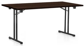 Skladací stôl 160 x 80 cm, čierna podnož, wenge