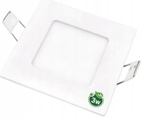BERGE LED panel čtvorcový 90x90x15mm vstavaný - SANAN 2835 - 3W - 230V - 200Lm - teplá biela