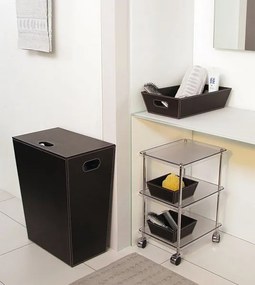 Sapho Sapho, ECO PELLE kôš na prádlo 43x48x26cm, krémová, 2462CR