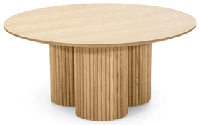 Kruhový konferenční stolek Vesby 100 cm dub přírodní/jasan
