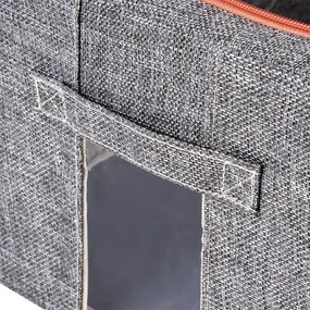 Látkový pevný box na uskladnenie textilu, sivý PILLOW 95 x 45 x 16 cm (68l)