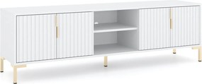 TV stolík Flinn 165 cm biely/zlatý