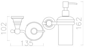 SAPHO 1317-19 Diamond dávkovač mydla, chróm