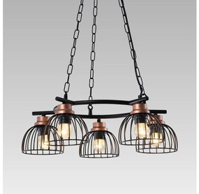 Prezent 75466 - Luster na reťazi BASKET 5xE27/60W/230V