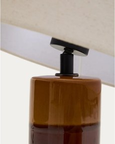 Stolová lampa s textilným tienidlom (výška 61,5 cm) Mavran – Kave Home