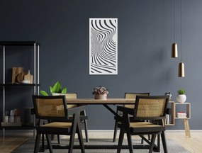 drevko Abstraktný obraz z dreva Vlny Rozmer obrazu: 44,5 x 22 cm, Farba dekorácie: Čierna