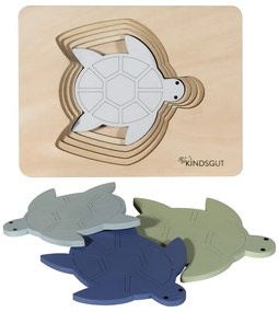 Drevené vkladacie puzzle Turtle – Kindsgut