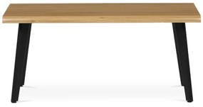 Autronic - Stůl konferenční, 120x60x55 cm, MDF deska, dekor divoký dub, kov, černý lak - CT-F4412 OAK AKCE NOVINKA