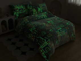 XPOSE® Mikroplyšové obliečky DRAČIA ROZPRÁVKA Exclusive (svietiaci efekt)