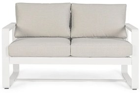 Biela hliníková záhradná pohovka Merrigan – Bizzotto