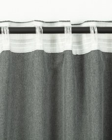 Záves BASIC s navliekacou riasiacou páskou 140x300 cm sivý denim 1 ks.