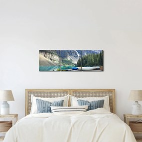 Obraz - Moraine Lake (s hodinami) (90x30 cm)