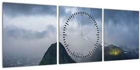Obraz hôr (s hodinami) (90x30 cm)