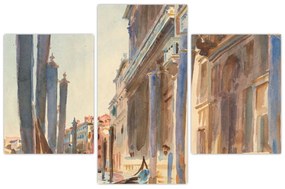 Obraz - John Singer Sargent, Gondola Moorings on the Grand Canal, reprodukcia (90x60 cm)