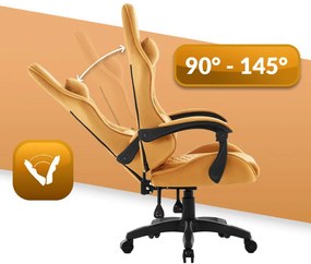 Herné kreslo HC-1000 Mustard - zamatová látka