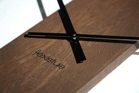 Hnedé drevené nástenné hodiny s priemerom 50cm