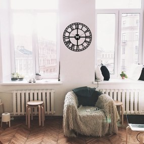 Nástenné kovové hodiny Enzoclock S002 čierne