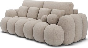 Béžová rozkladacia pohovka z textílie buklé 256 cm Cotonn – ELTAP