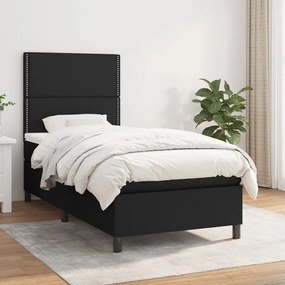 Boxspring posteľ s matracom čierna 100x200 cm látka 3141675